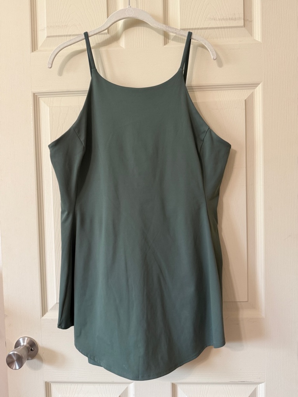 Old Navy Olive Green High-Low A-Line Althetic 2in1 Dress with built-in shorts